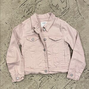 Old Navy Light Pink Girls' Denim Jacket - Button Front